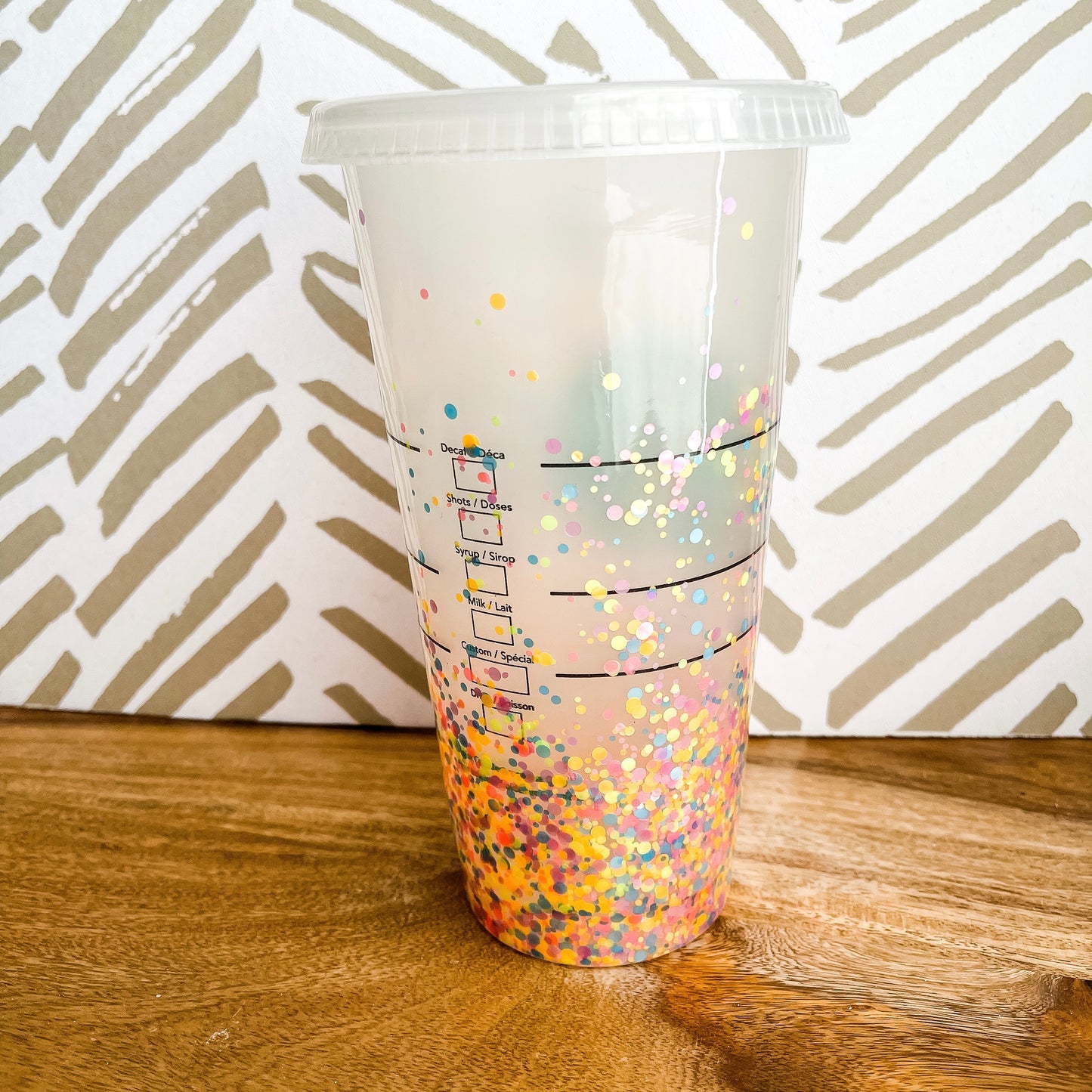 Tumbler - 24oz Cold Cup - Venti Branded with Confetti Epoxy-Free