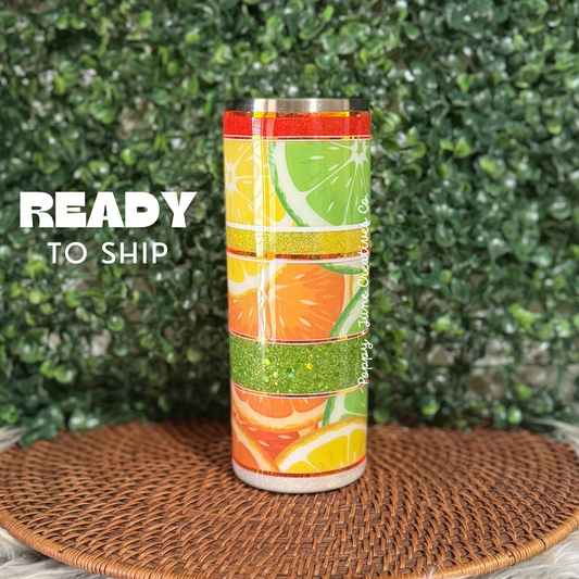 Tumbler - 20oz Stainless Steel - Summer Citrus
