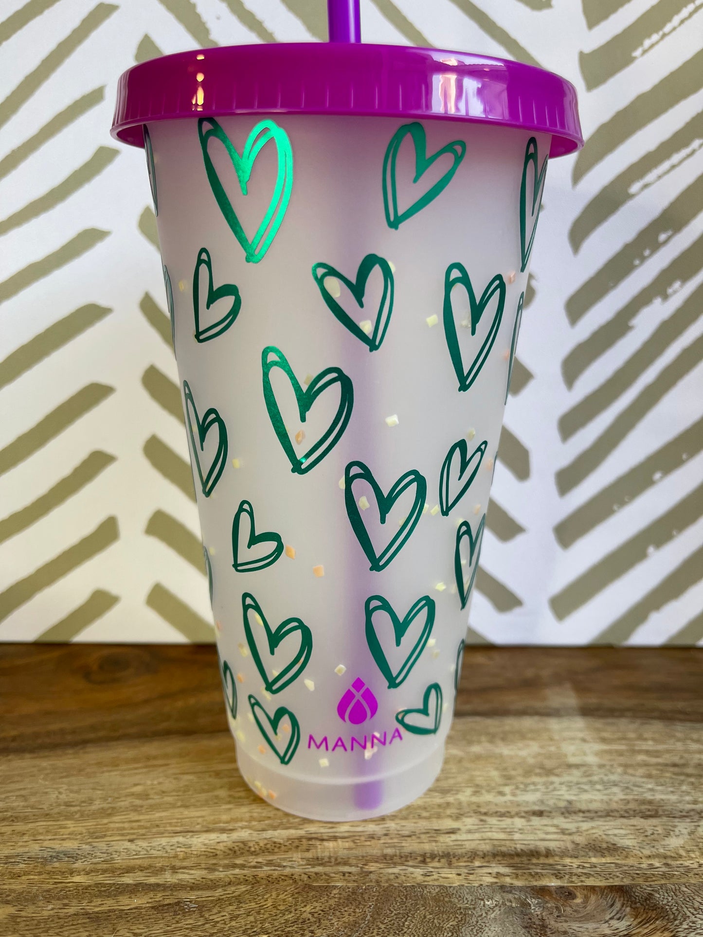 Tumbler - Changing Cold Cup - Doodle Hearts